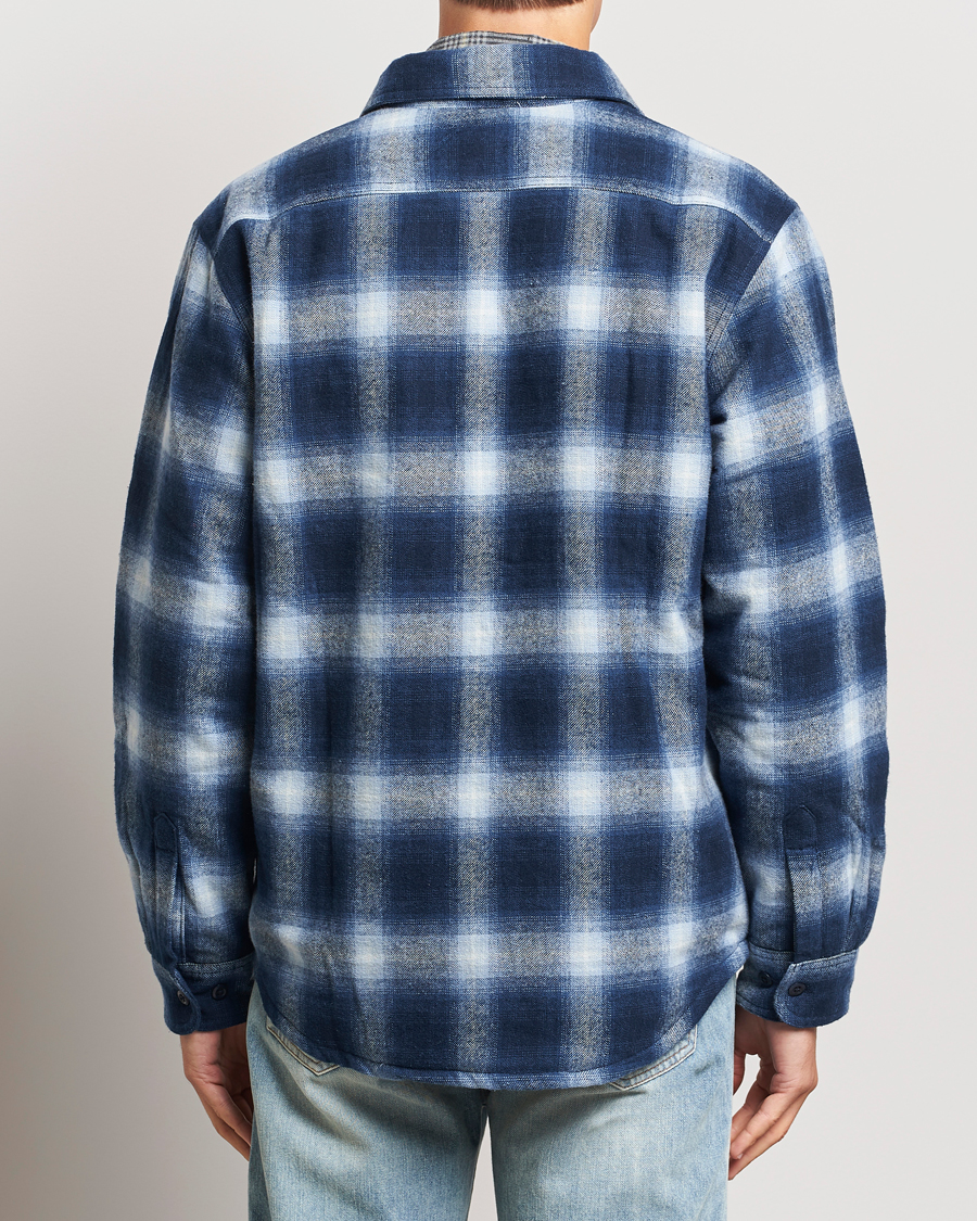 Herren | Jacken | Nudie Jeans | Glenn Padded Checked Shirt Jacket Blue