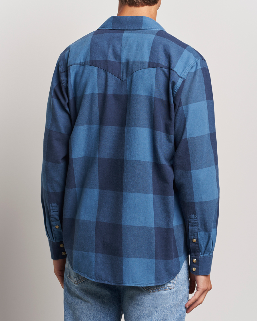 Herren | Hemden | Nudie Jeans | George Checked Flannel Shirt Blue