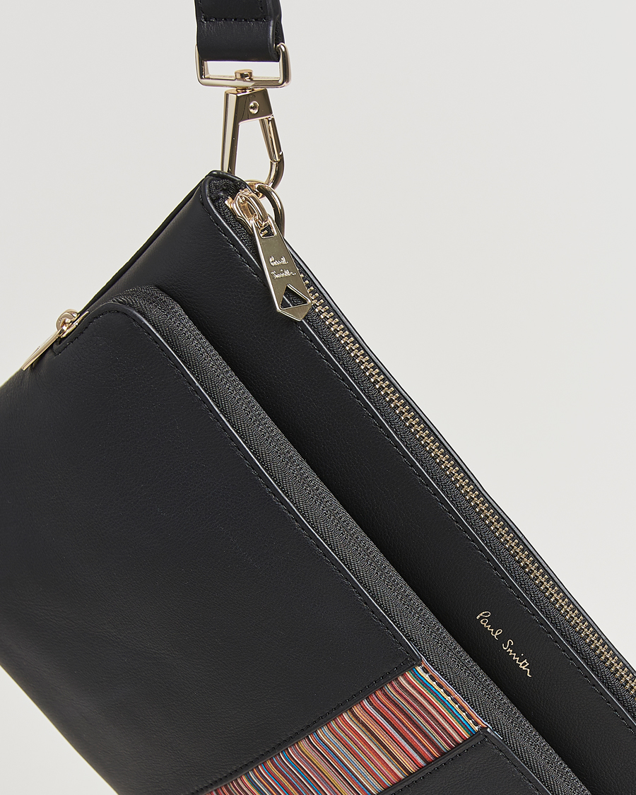 Herren | Paul Smith Leather Stripe Document Case Black | Paul Smith | Leather Stripe Document Case Black