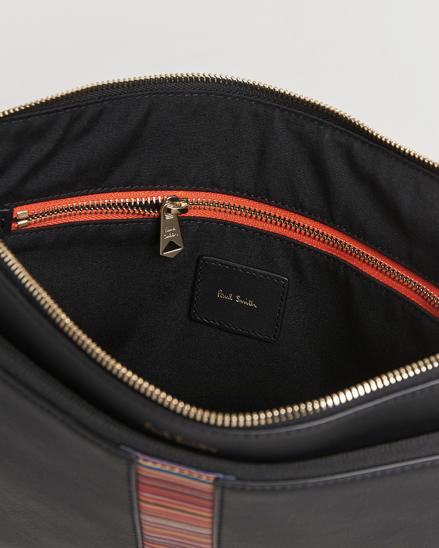 Herren | Paul Smith Leather Stripe Document Case Black | Paul Smith | Leather Stripe Document Case Black