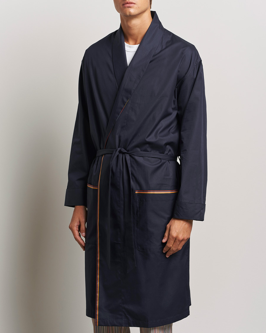 Herren | Schlafanzüge & Bademäntel | Paul Smith | Stripe Cotton Gown Navy