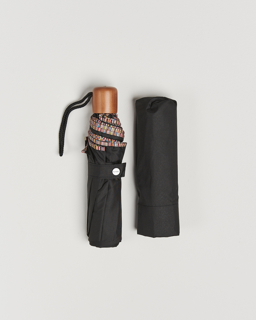 Herren | Paul Smith Telescopic Umbrella Black | Paul Smith | Telescopic Umbrella Black