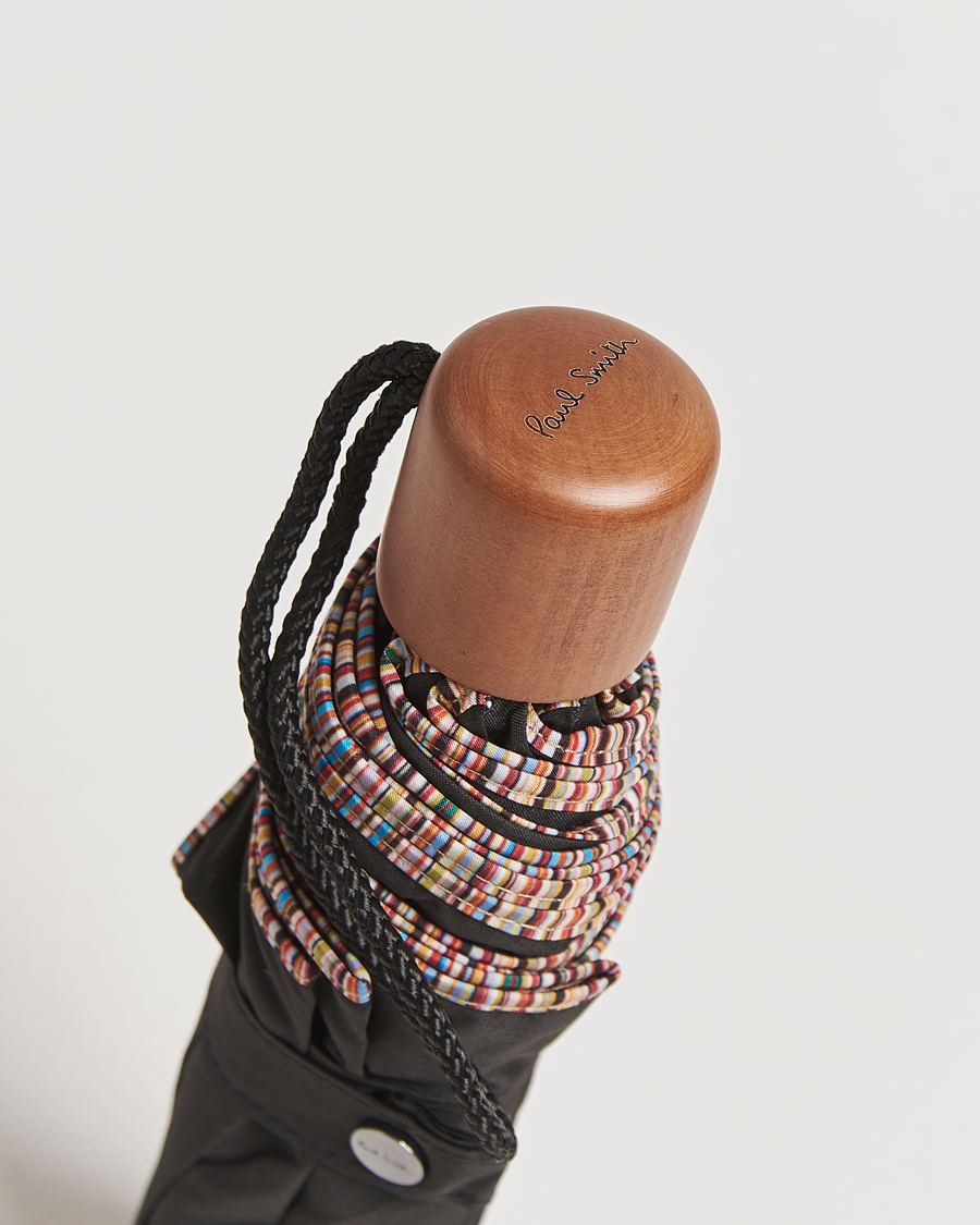 Herren | Paul Smith Telescopic Umbrella Black | Paul Smith | Telescopic Umbrella Black