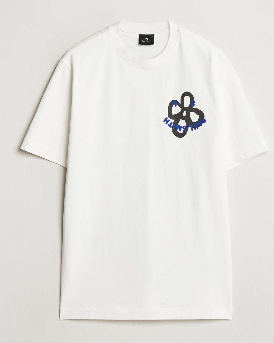 Herren | T-Shirts | PS Paul Smith | Happy Flower Crew Neck T-Shirt White