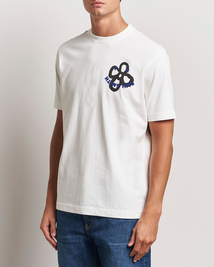 Herren | T-Shirts | PS Paul Smith | Happy Flower Crew Neck T-Shirt White