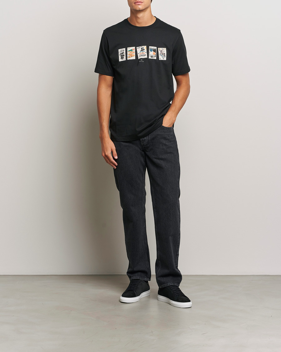 Herren | T-Shirts | PS Paul Smith | Stamps Crew Neck T-Shirt Black