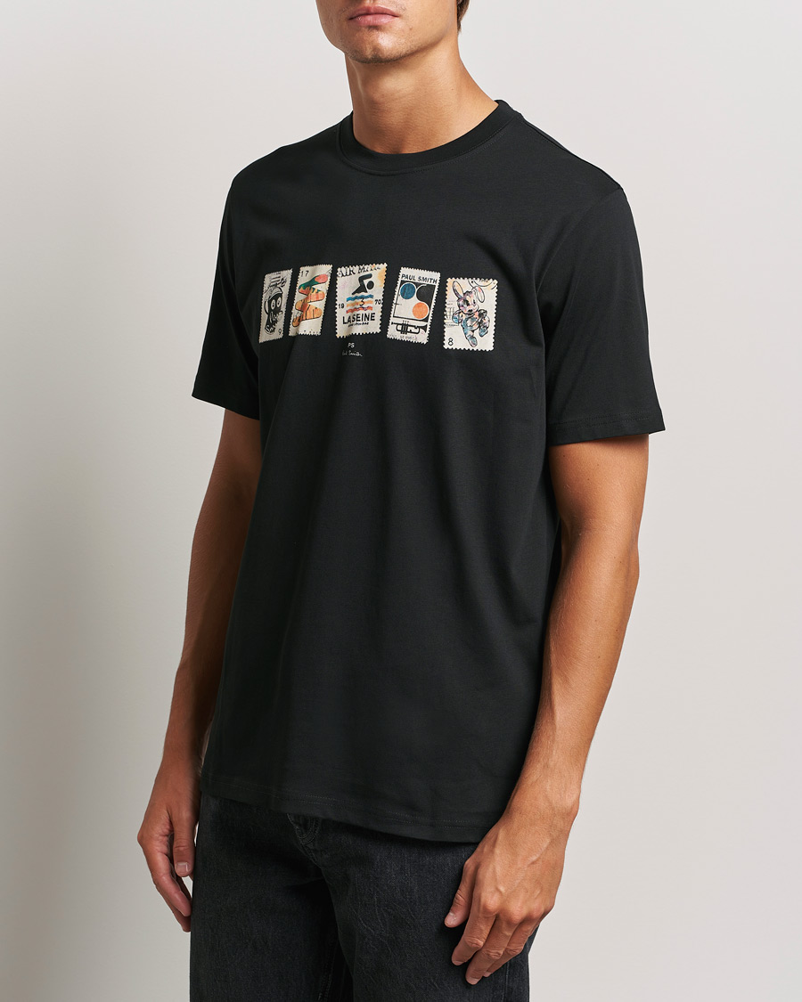 Herren | T-Shirts | PS Paul Smith | Stamps Crew Neck T-Shirt Black