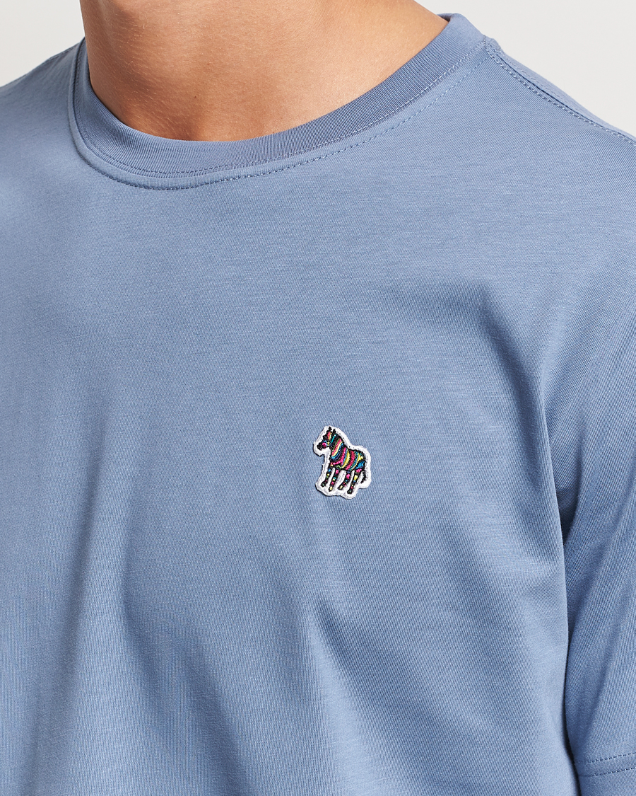 Herren | T-Shirts | PS Paul Smith | Organic Cotton Zebra T-Shirt Blue
