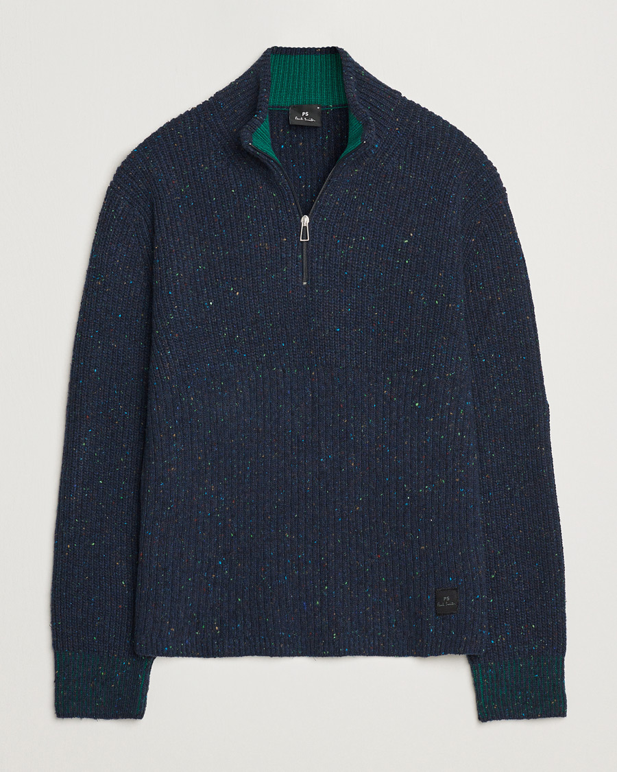 Herren | Pullover | PS Paul Smith | Wool Half Zip Navy