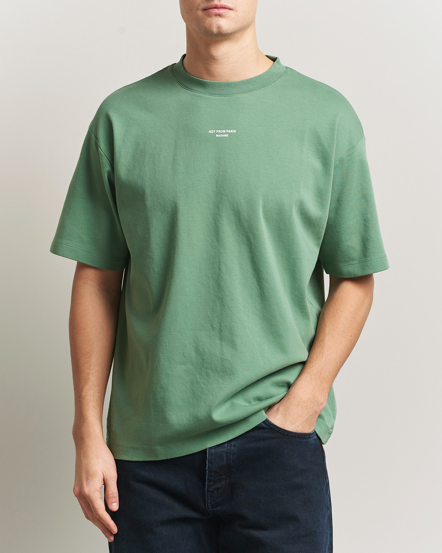 Herren | T-Shirts | Drôle de Monsieur | Classic Slogan T-Shirt Water Green
