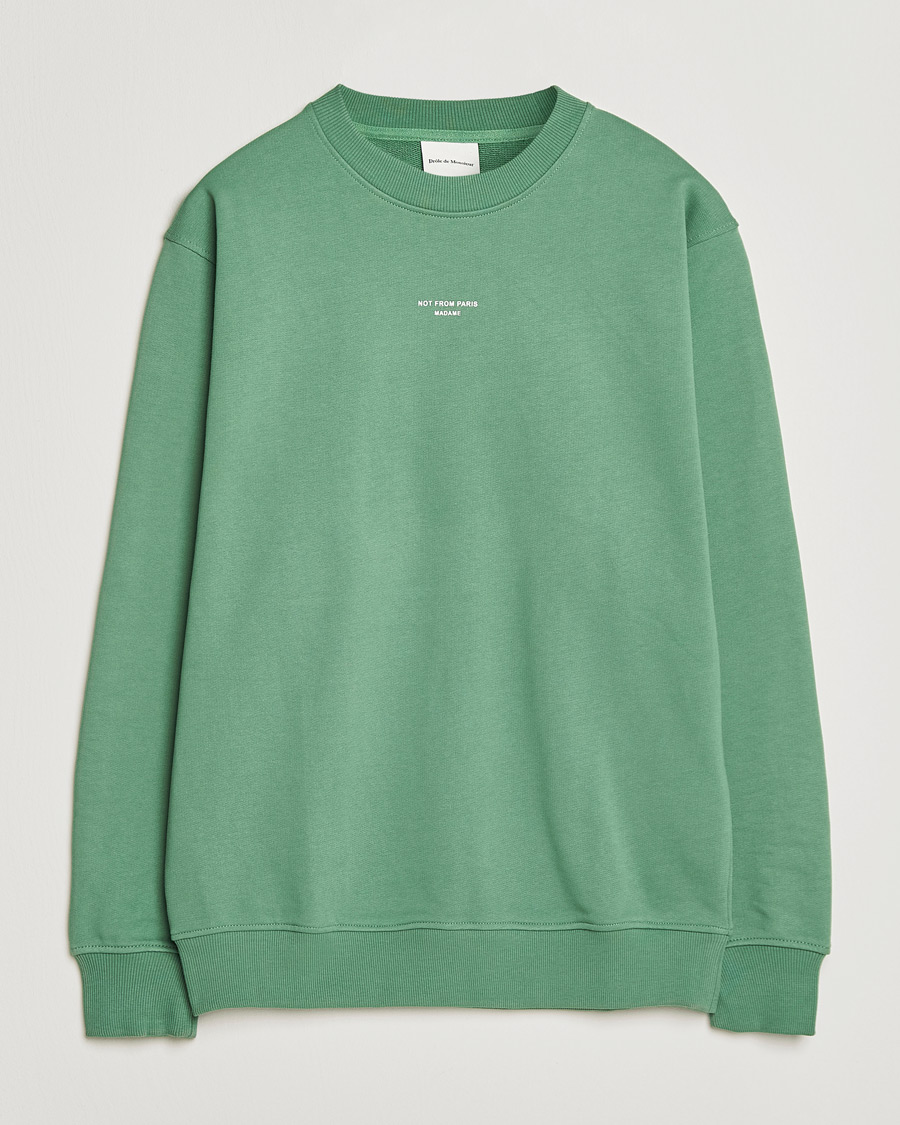 Herren | Pullover | Drôle de Monsieur | Classic Slogan Sweatshirt Water Green