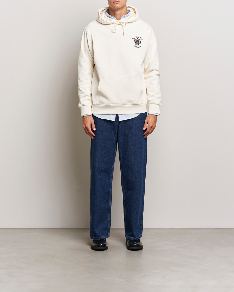 Herren | Pullover | Drôle de Monsieur | Flower Slogan Hoodie Cream