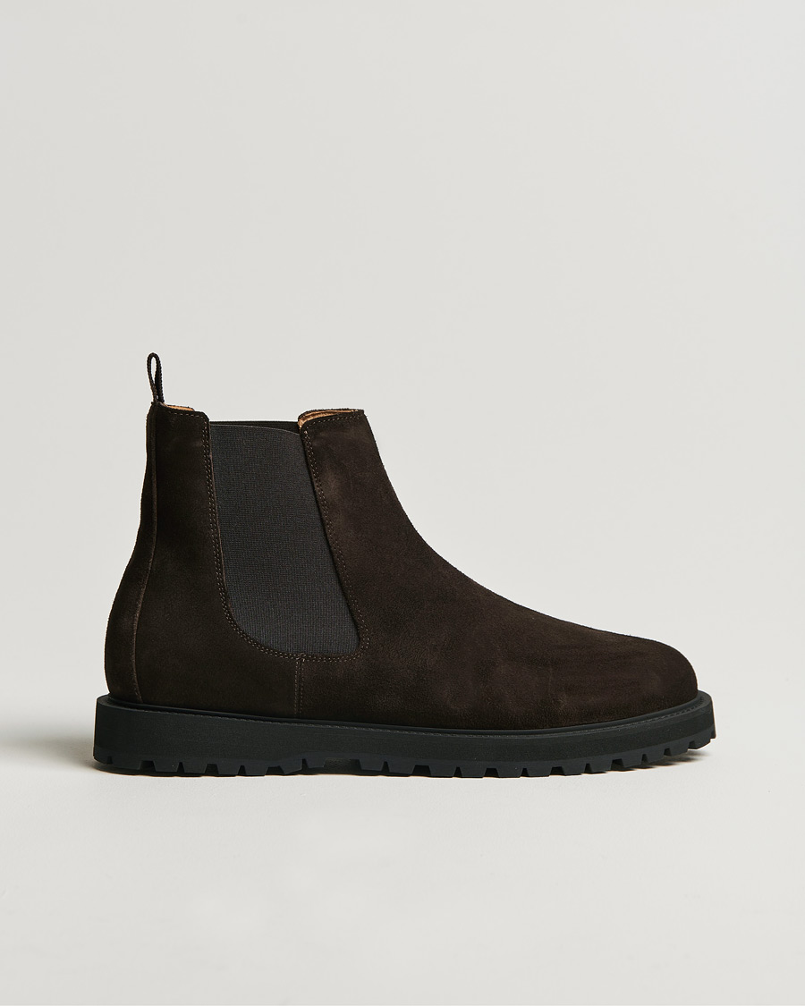 Herren | CQP Crest Suede Chelsea Boot Dark Brown | CQP | Crest Suede Chelsea Boot Dark Brown