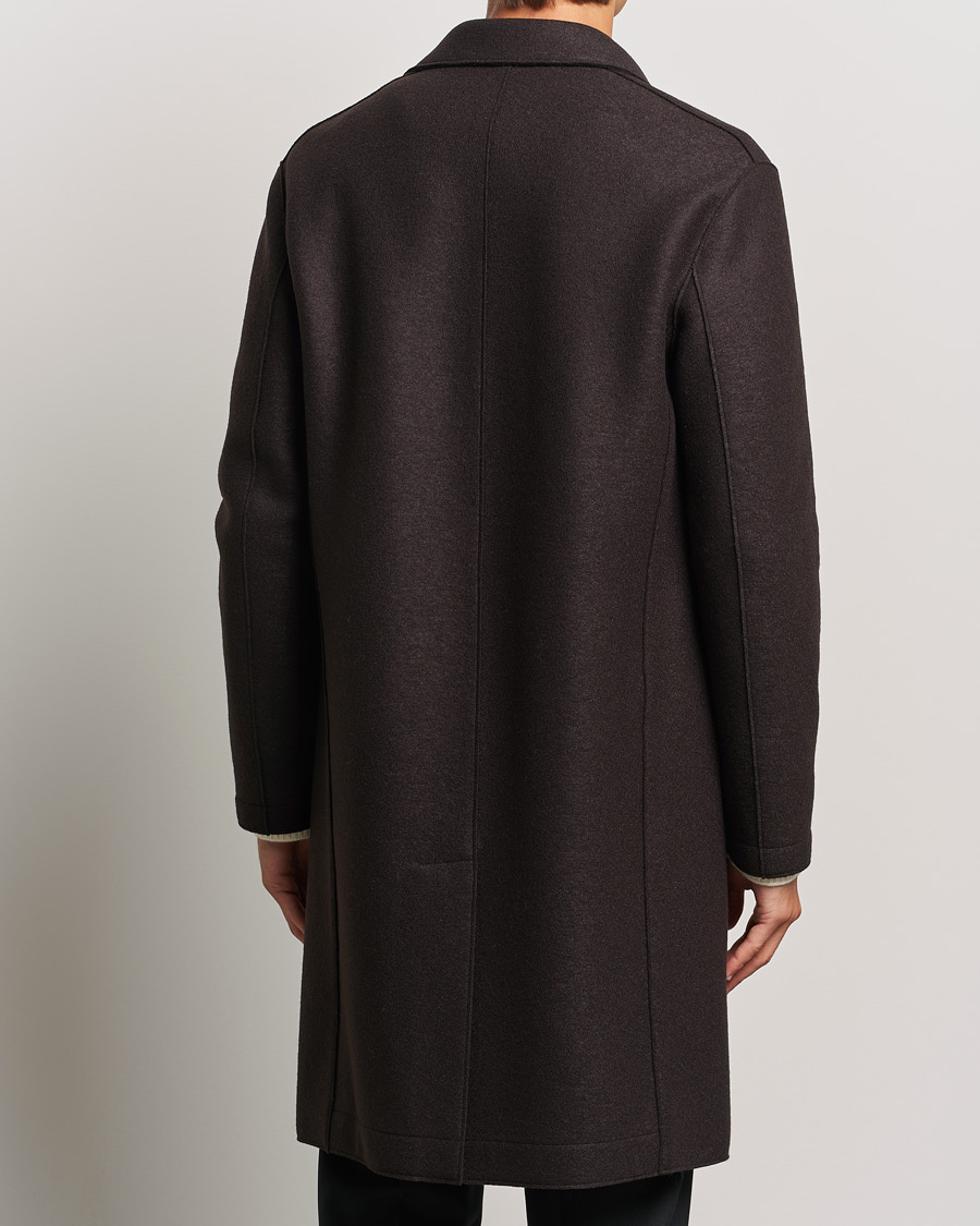 Herren | Jacken | Harris Wharf London | Pressed Wool Mac Coat Dark Brown