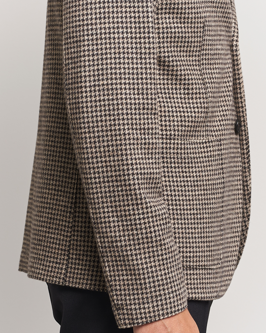 Herren | Sakkos | Harris Wharf London | Two Button Houndstooth Blazer Beige