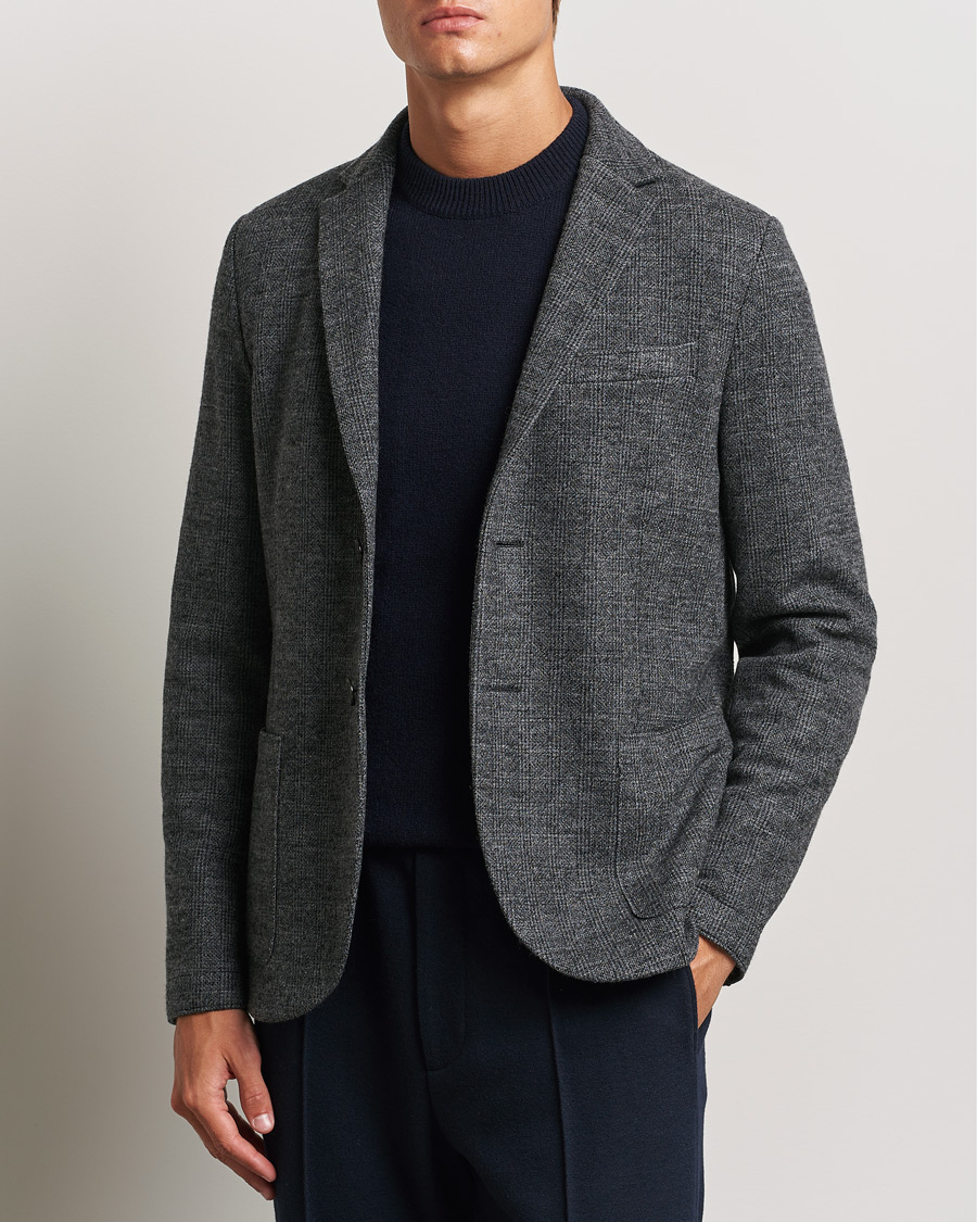 Herren | Sakkos | Harris Wharf London | Two Button Prince Of Wales Blazer Grey/Black