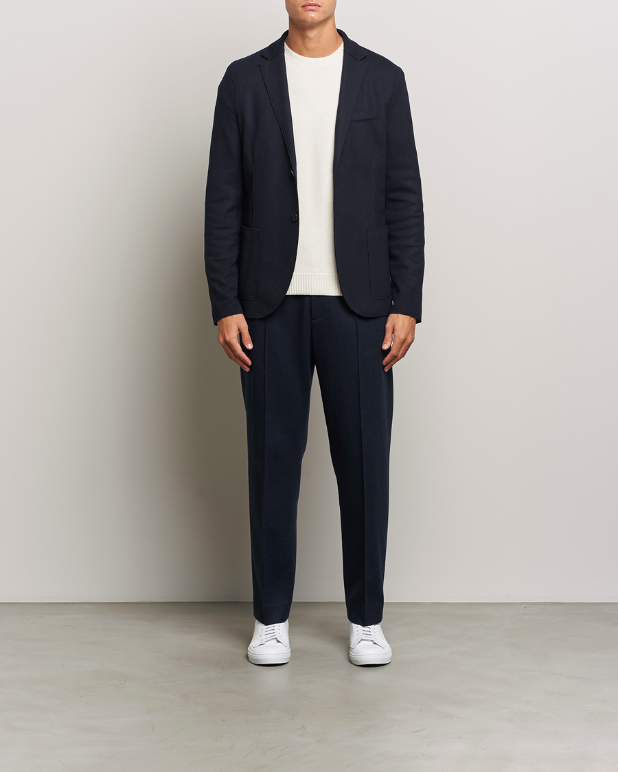 Herren | Sakkos | Harris Wharf London | Two Button Superfine Merino Blazer Navy