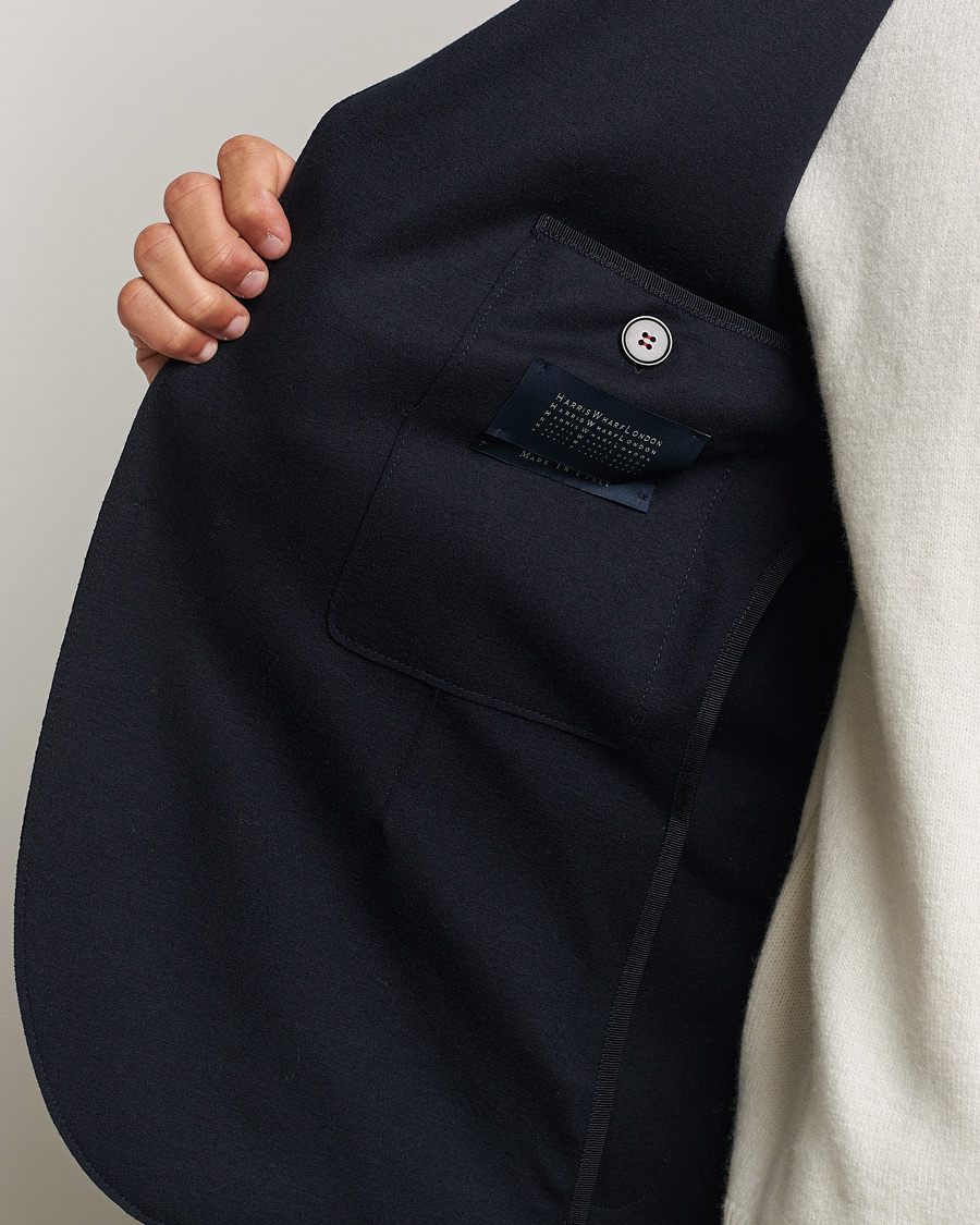 Herren | Sakkos | Harris Wharf London | Two Button Superfine Merino Blazer Navy