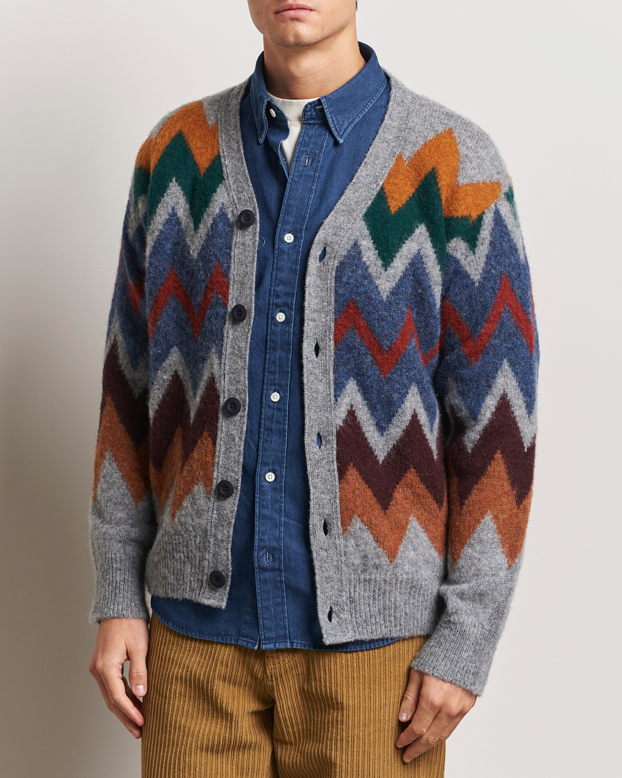 Herren | Pullover | Howlin' | Brushed Wool Cardigan Med Grey