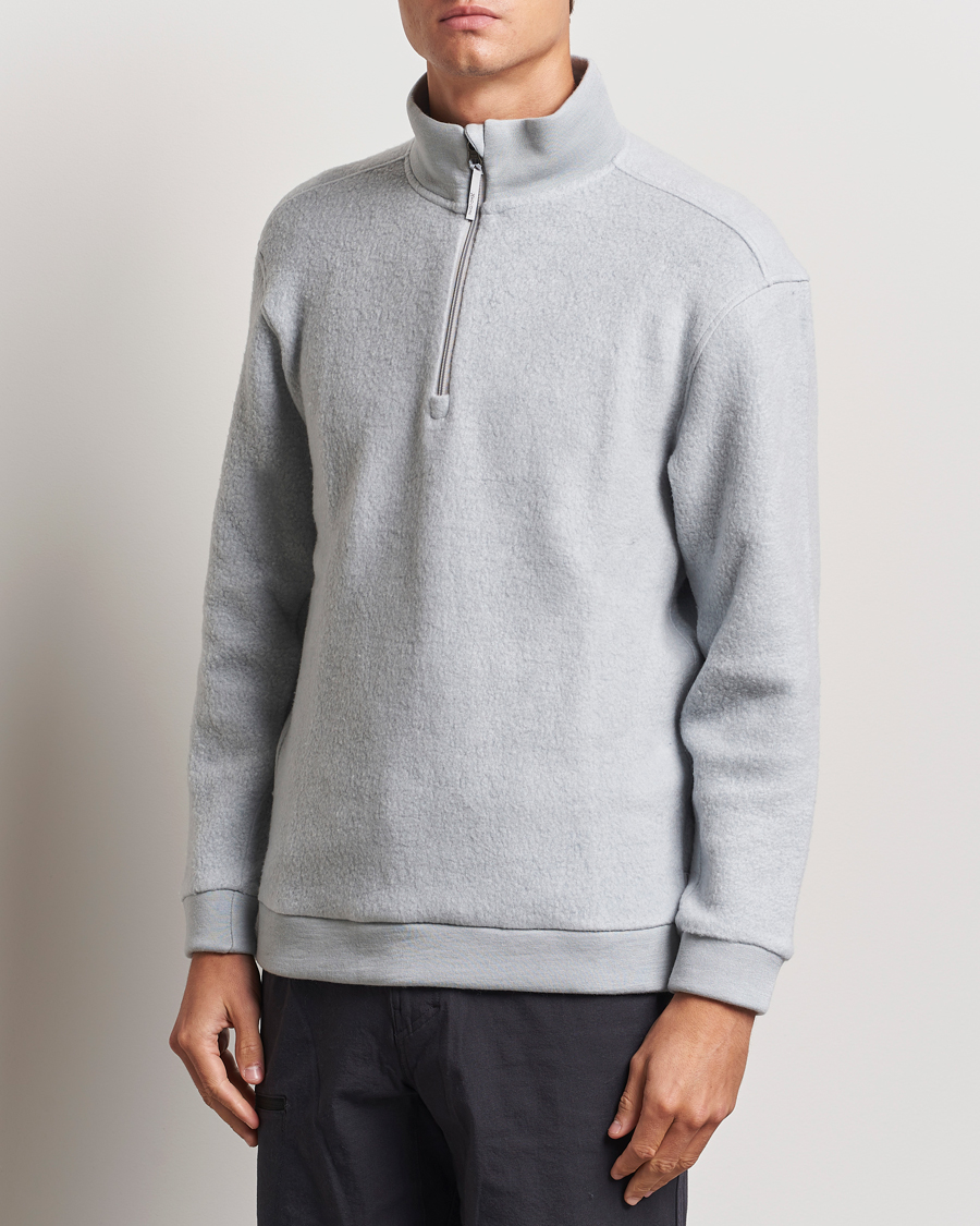 Herren | Pullover | Houdini | Alto Wool/Tencel Half Zip Cloudy Grey