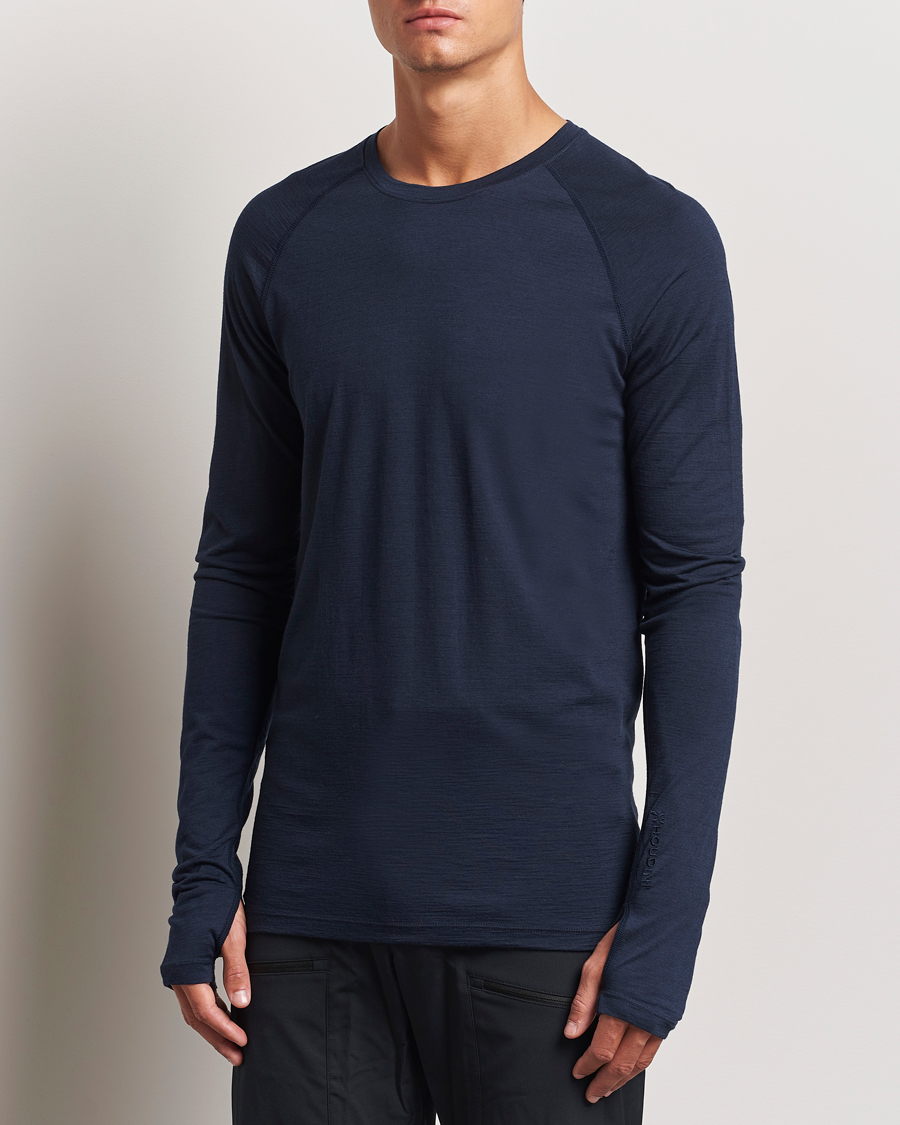Herren | Pullover | Houdini | Desoli Merino Light Crew Blue Illusion