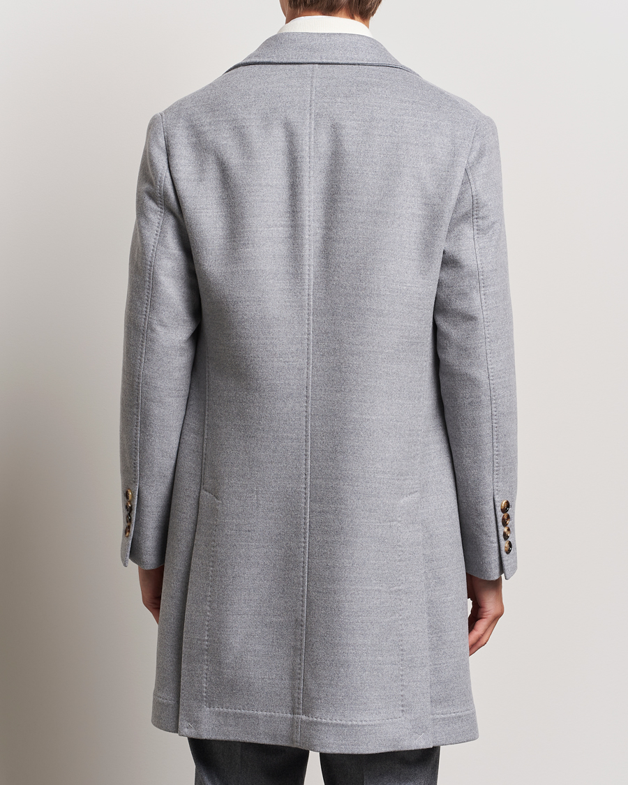 Herren | Jacken | Brunello Cucinelli | Single Breasted Beaver Wool Coat Pearl Grey