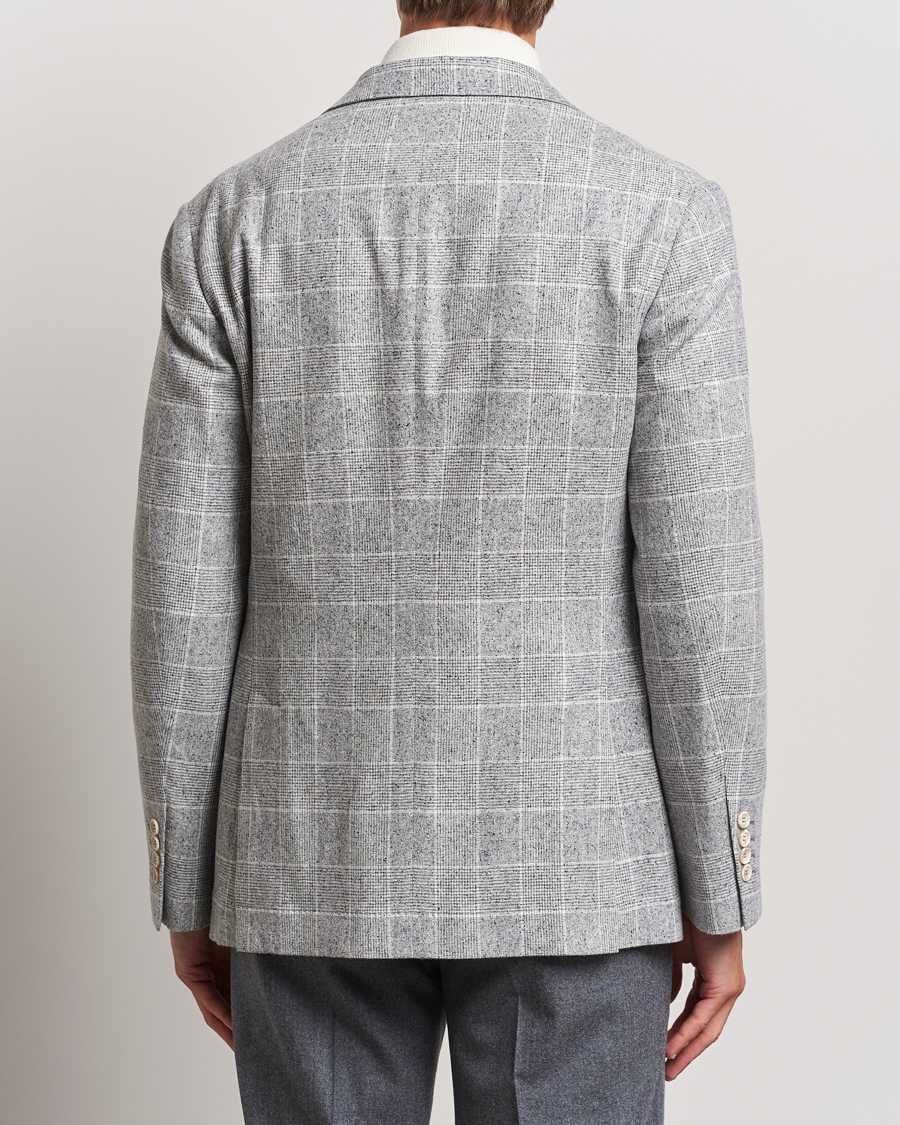 Herren | Sakkos | Brunello Cucinelli | Single Breasted Check Blazer Pearl Grey
