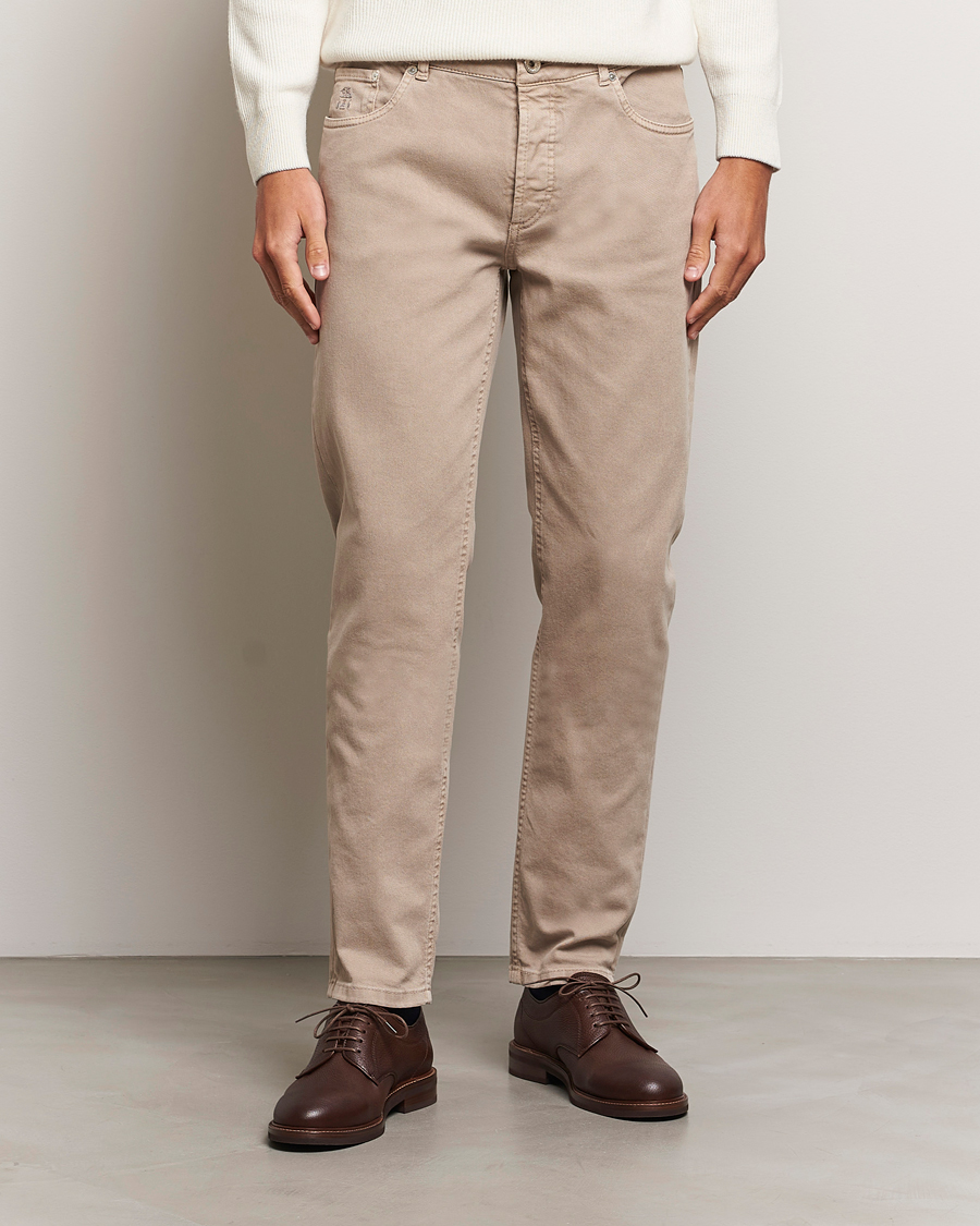 Herren | Hosen | Brunello Cucinelli | Traditional Fit 5-Pocket Pants Beige