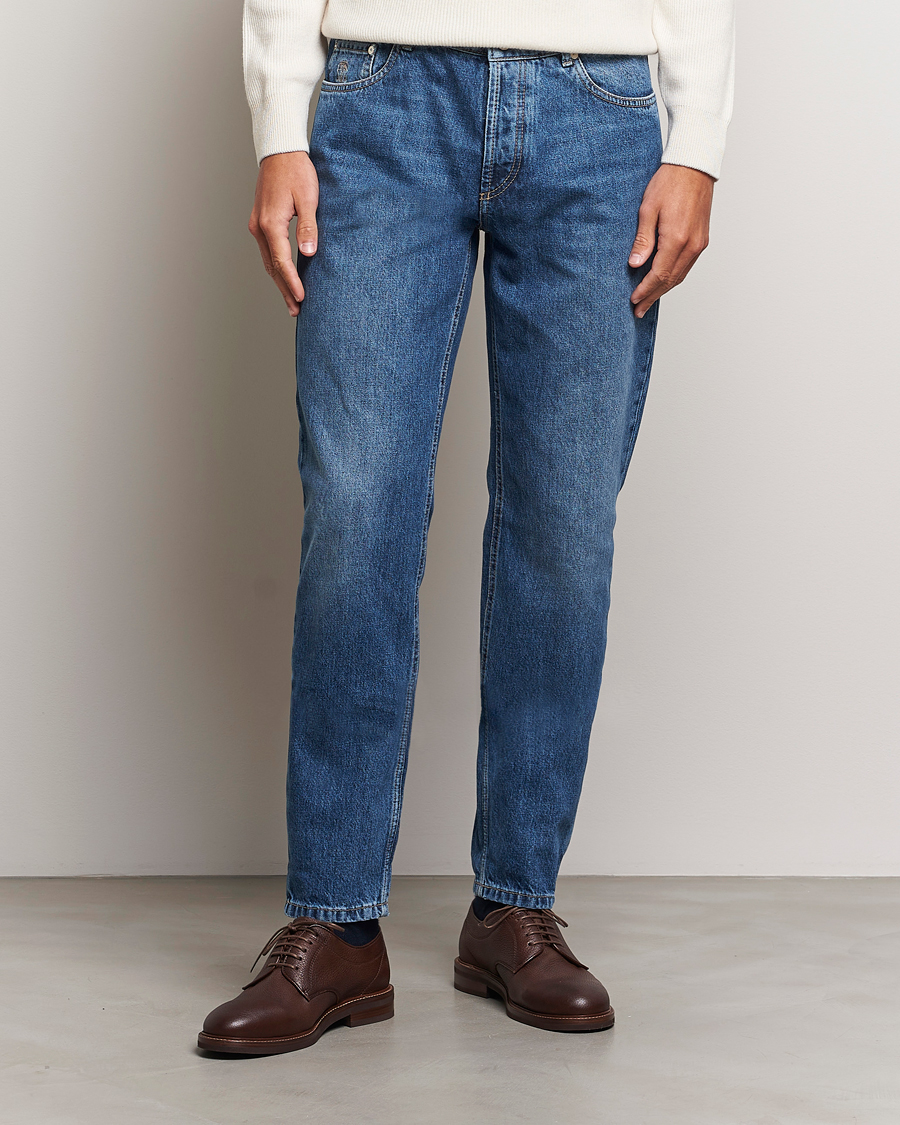 Herren | Jeans | Brunello Cucinelli | Traditional Fit Jeans Stone Wash