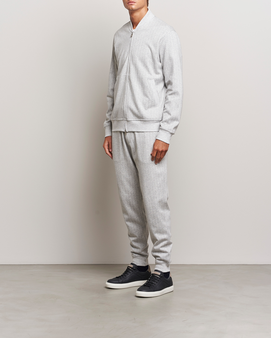 Herren | Hosen | Brunello Cucinelli | Soft Pinstripe Sweatpants Pearl Grey
