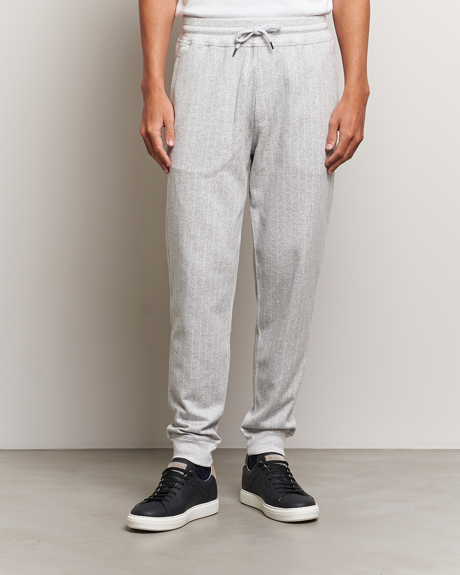 Herren | Hosen | Brunello Cucinelli | Soft Pinstripe Sweatpants Pearl Grey