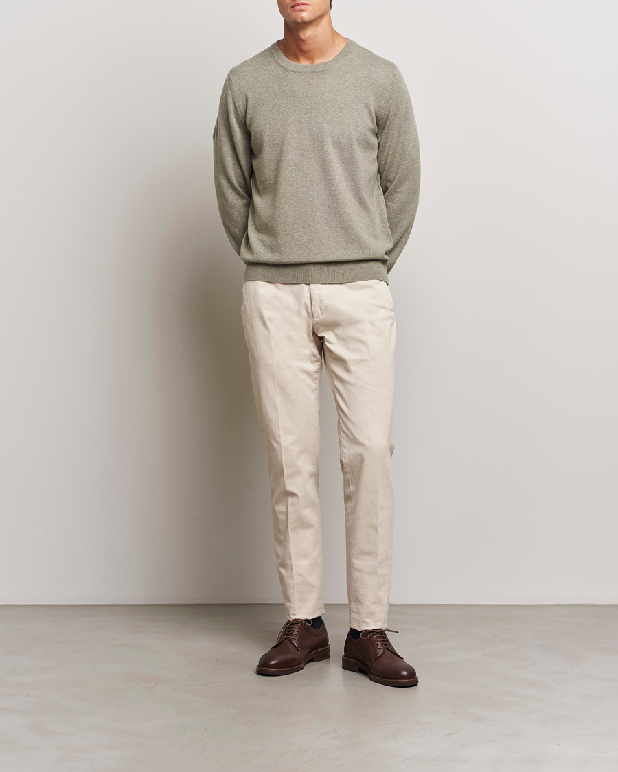 Herren | Pullover | Brunello Cucinelli | 2 Ply Cashmere Pullover Olive
