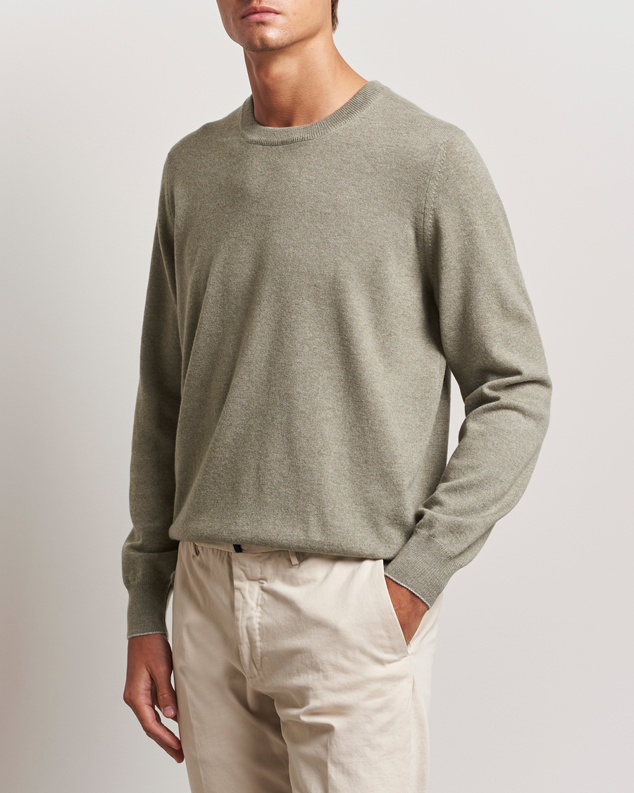 Herren | Pullover | Brunello Cucinelli | 2 Ply Cashmere Pullover Olive