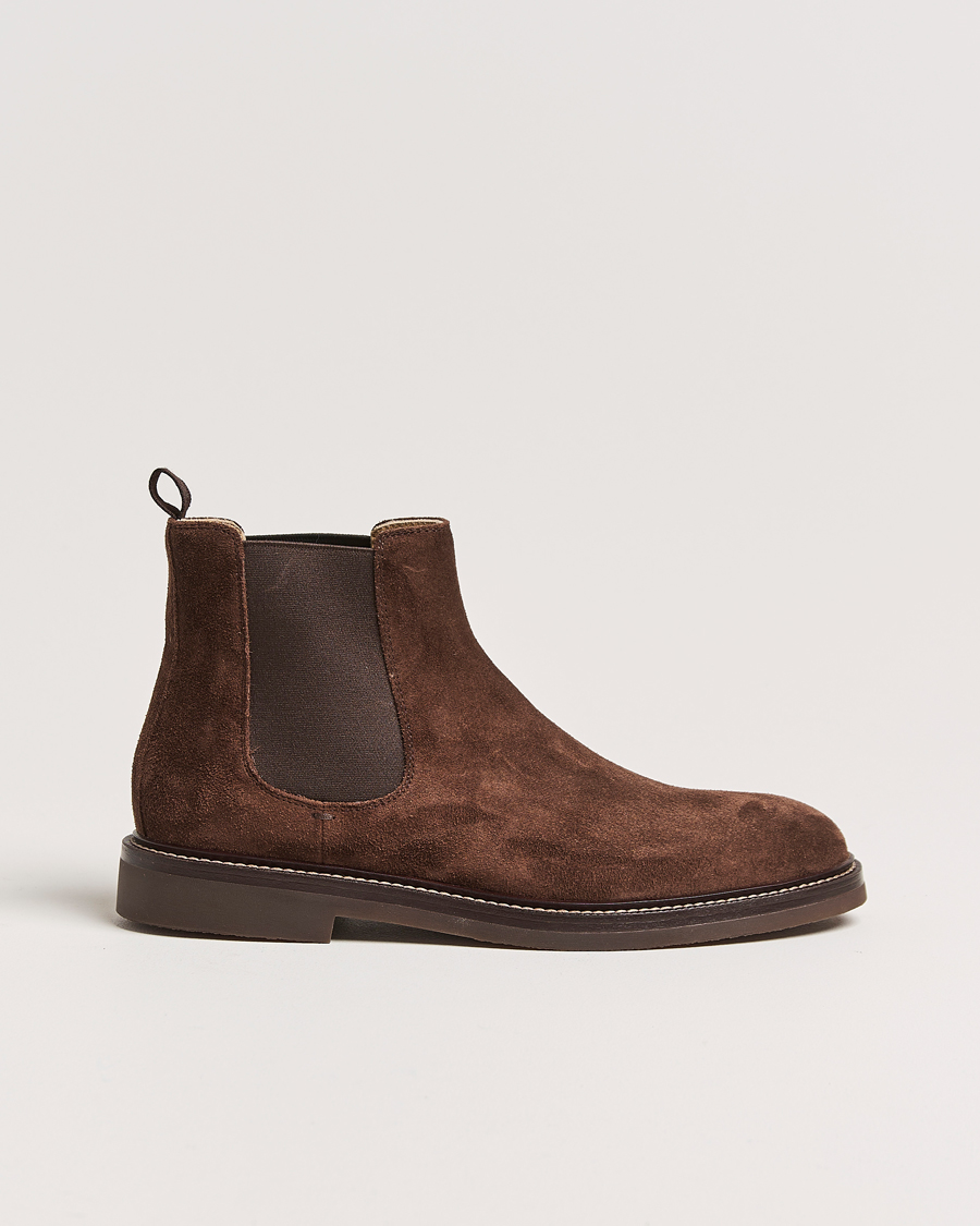 Herren | Brunello Cucinelli Chelsea Boots Dark Brown Suede | Brunello Cucinelli | Chelsea Boots Dark Brown Suede