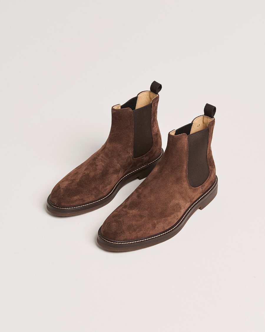 Herren | Brunello Cucinelli Chelsea Boots Dark Brown Suede | Brunello Cucinelli | Chelsea Boots Dark Brown Suede