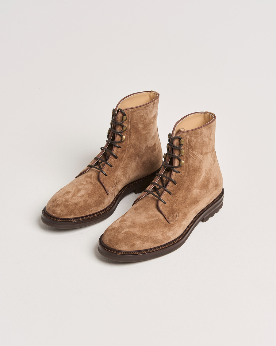 Herren | Brunello Cucinelli Lace Up Boots Brown Suede | Brunello Cucinelli | Lace Up Boots Brown Suede