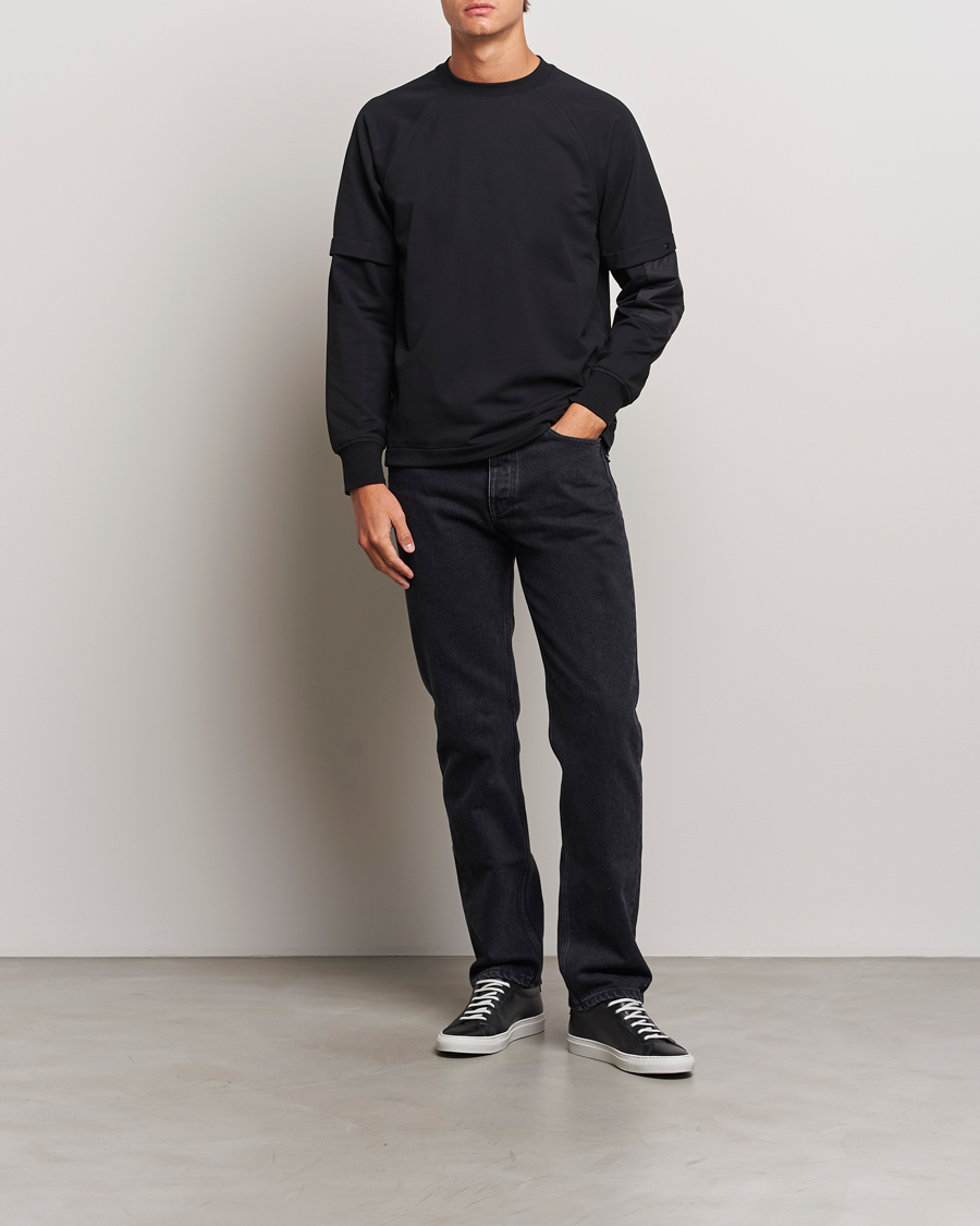 Herren | Pullover | C.P. Company | Metropolis Fleece Cotton Pertex Crew Neck Black