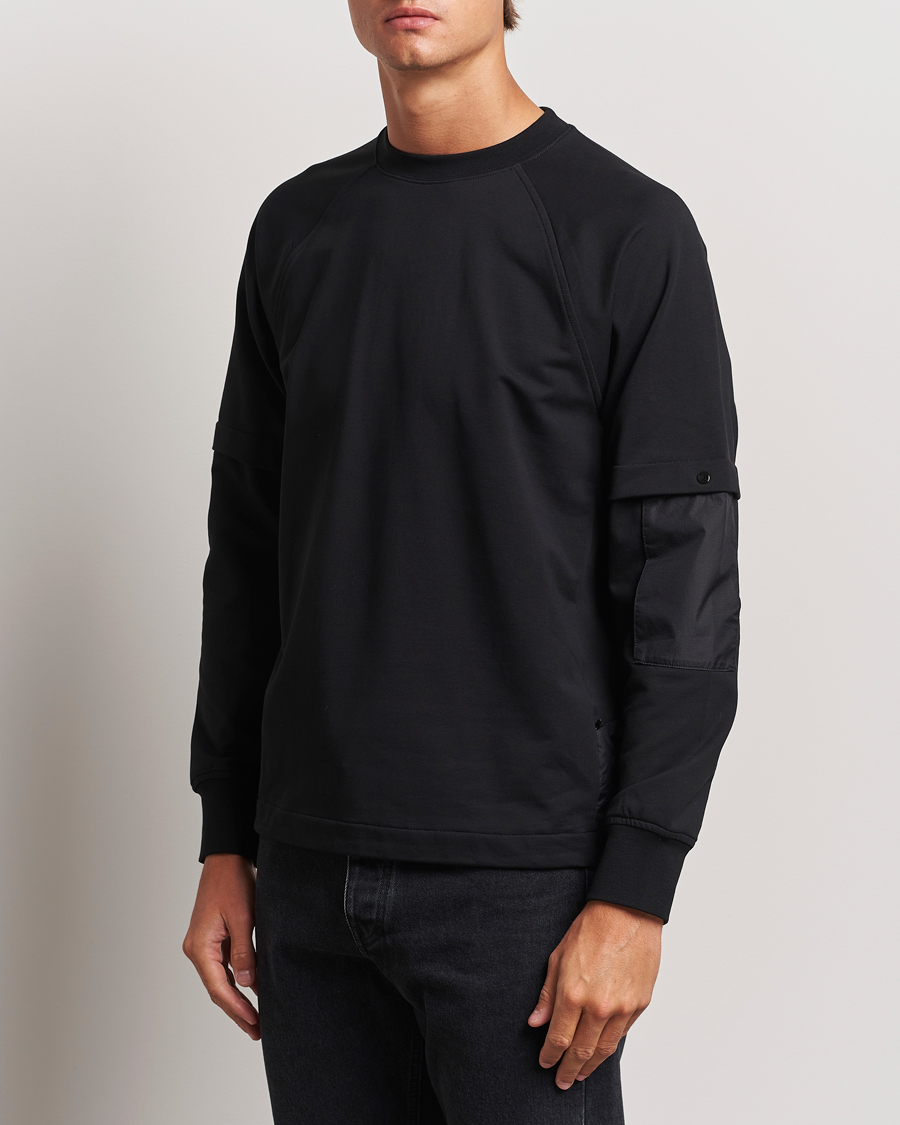 Herren | Pullover | C.P. Company | Metropolis Fleece Cotton Pertex Crew Neck Black