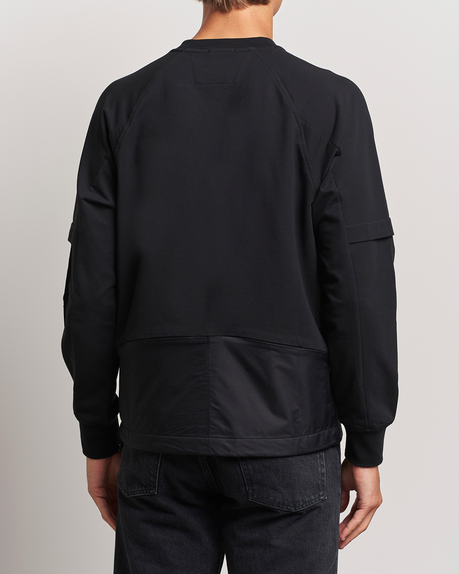 Herren | Pullover | C.P. Company | Metropolis Fleece Cotton Pertex Crew Neck Black