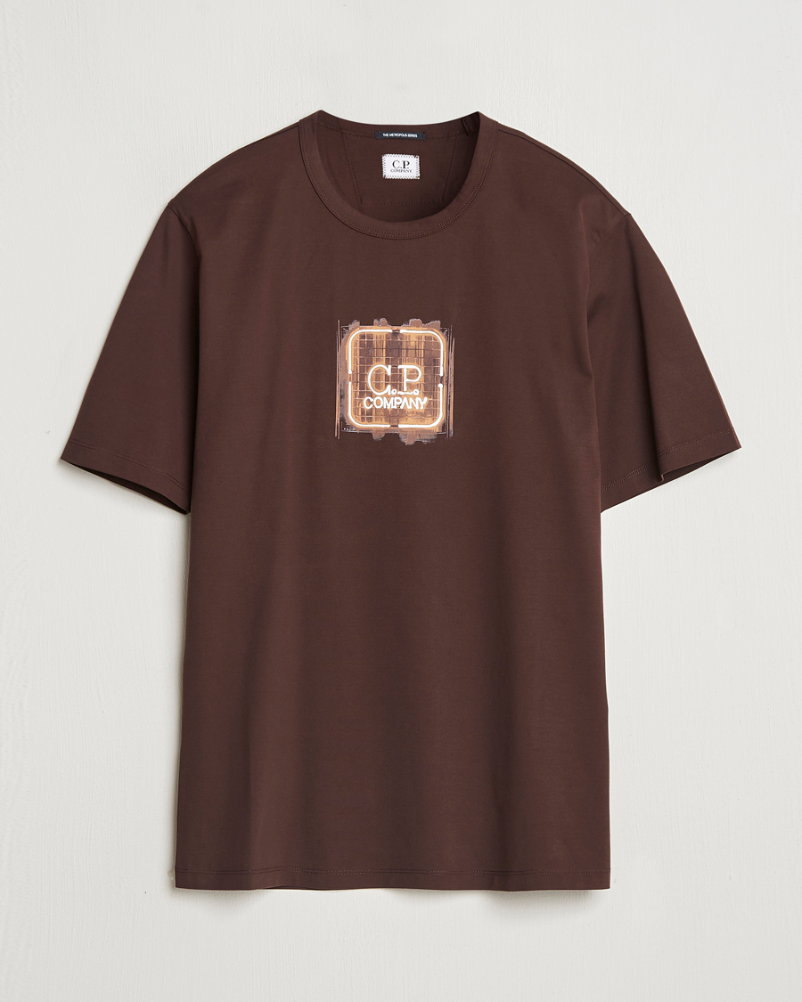 Herren | T-Shirts | C.P. Company | Metropolis Mercerized Chest Logo T-Shirts Brown