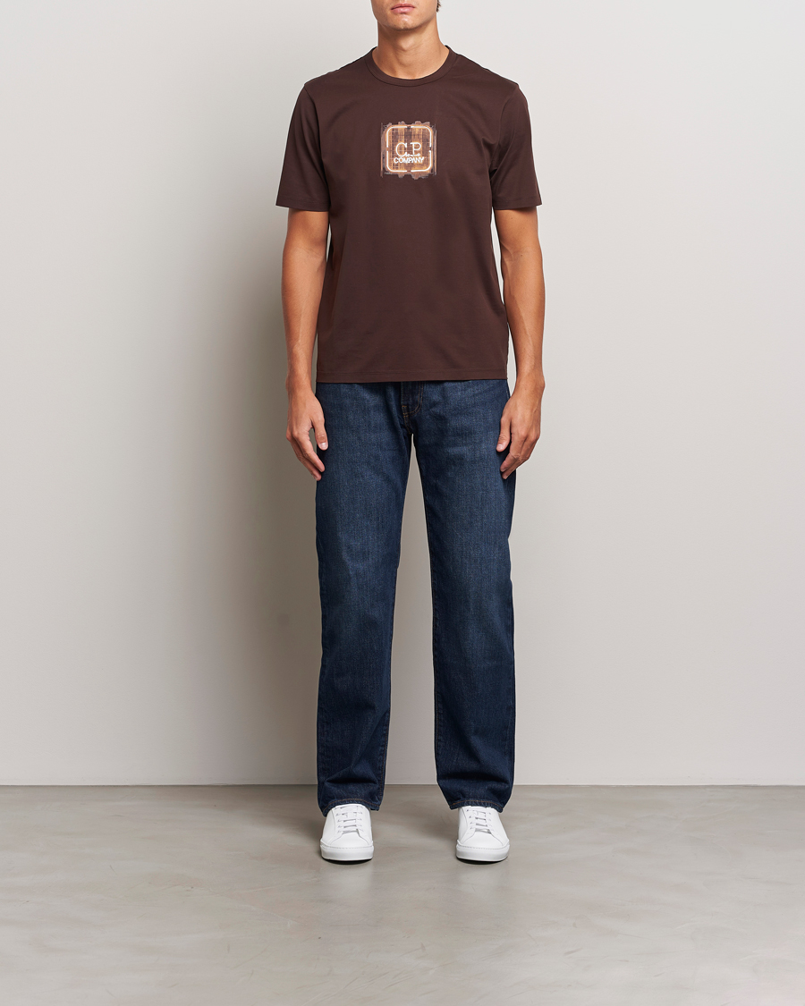 Herren | T-Shirts | C.P. Company | Metropolis Mercerized Chest Logo T-Shirts Brown