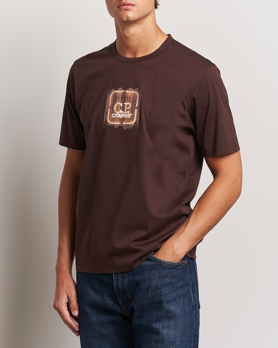Herren | T-Shirts | C.P. Company | Metropolis Mercerized Chest Logo T-Shirts Brown