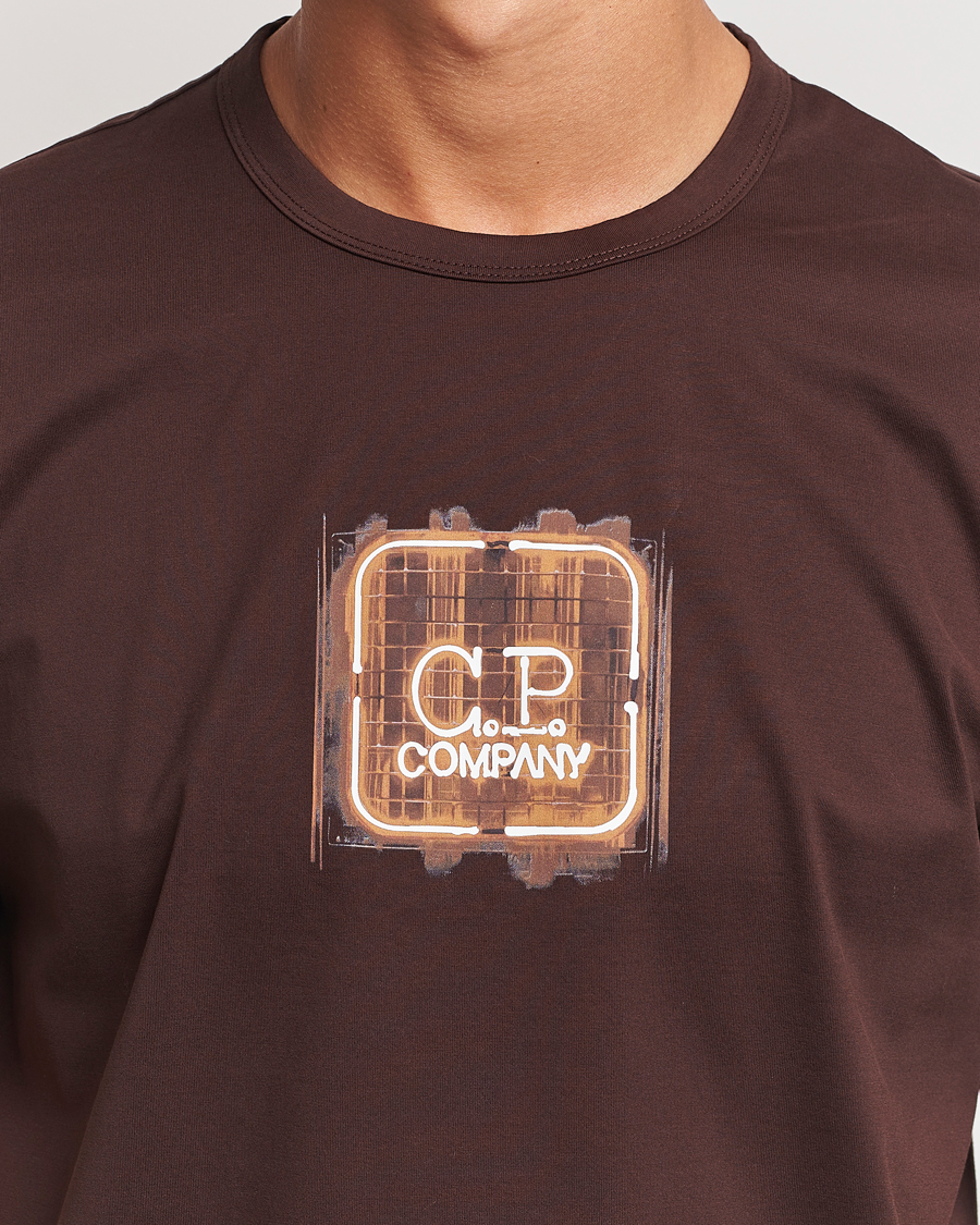 Herren | T-Shirts | C.P. Company | Metropolis Mercerized Chest Logo T-Shirts Brown