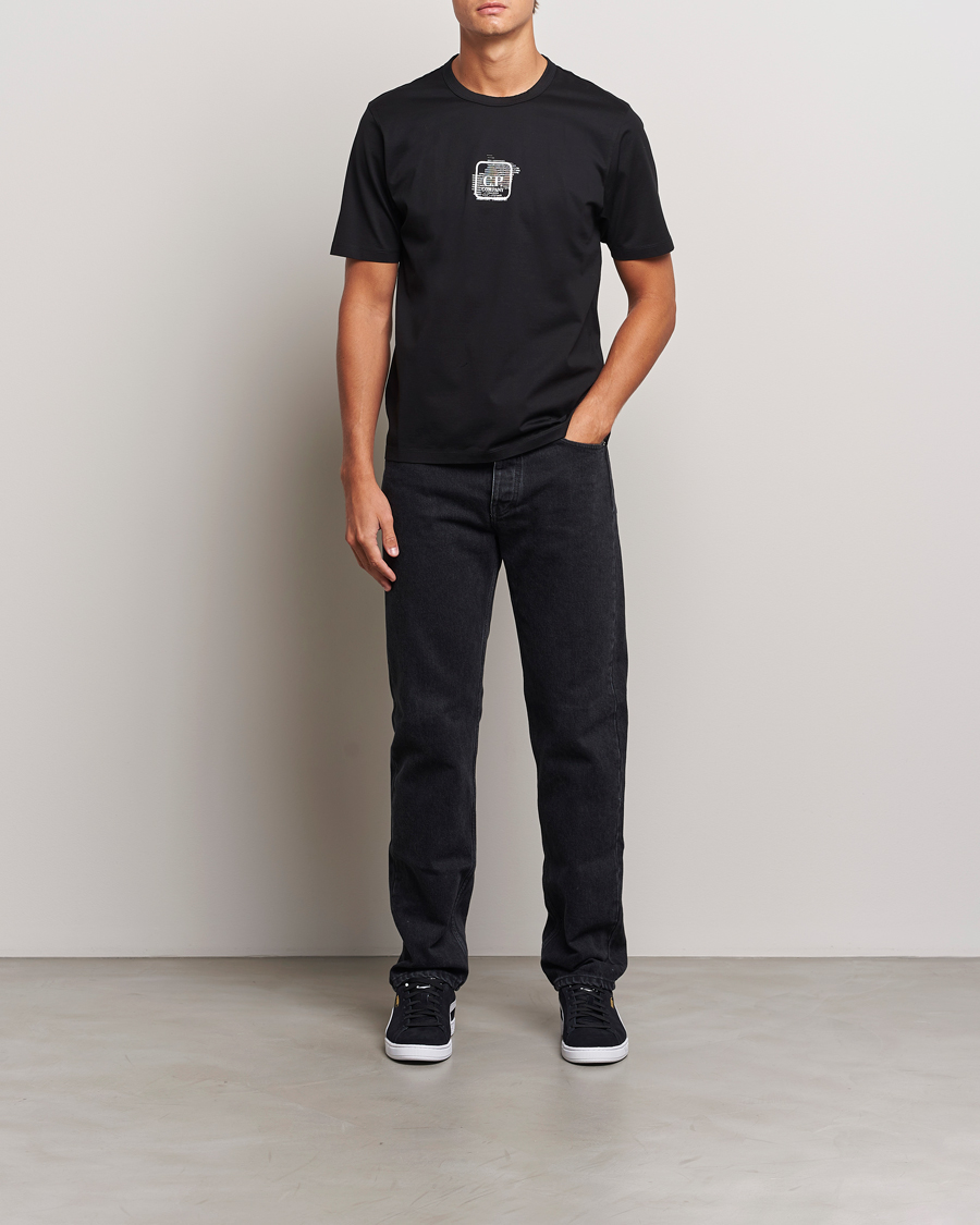 Herren | T-Shirts | C.P. Company | Metropolis Mercerized Back Logo T-Shirts Black