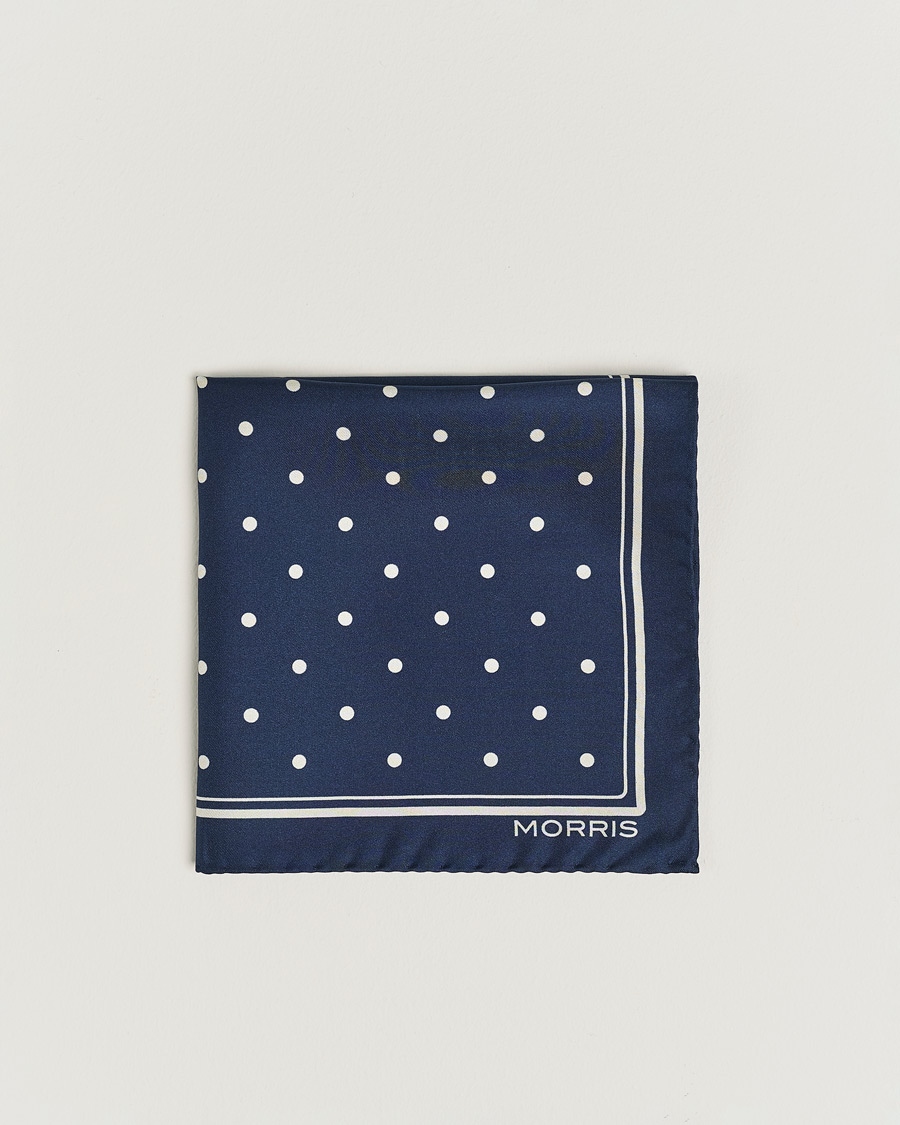 Herren | Einstecktücher | Morris | Dot Pocket Square Navy