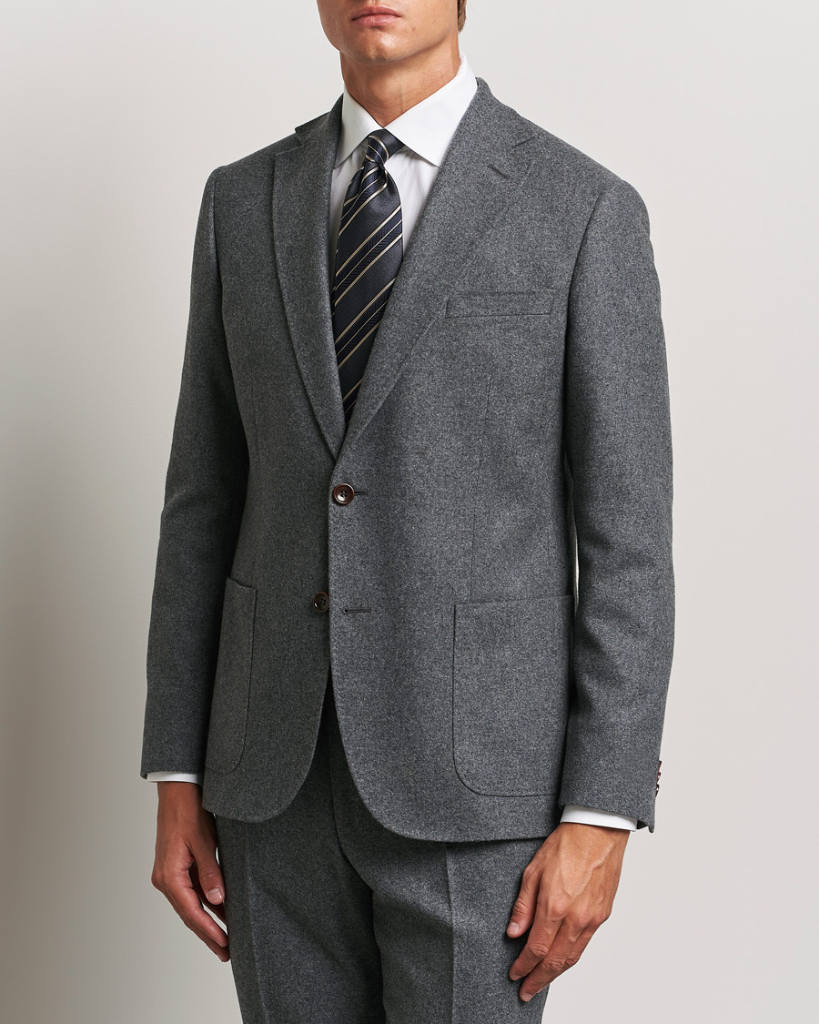 Herren | Sakkos | Morris | Flannel Wool Blazer Grey