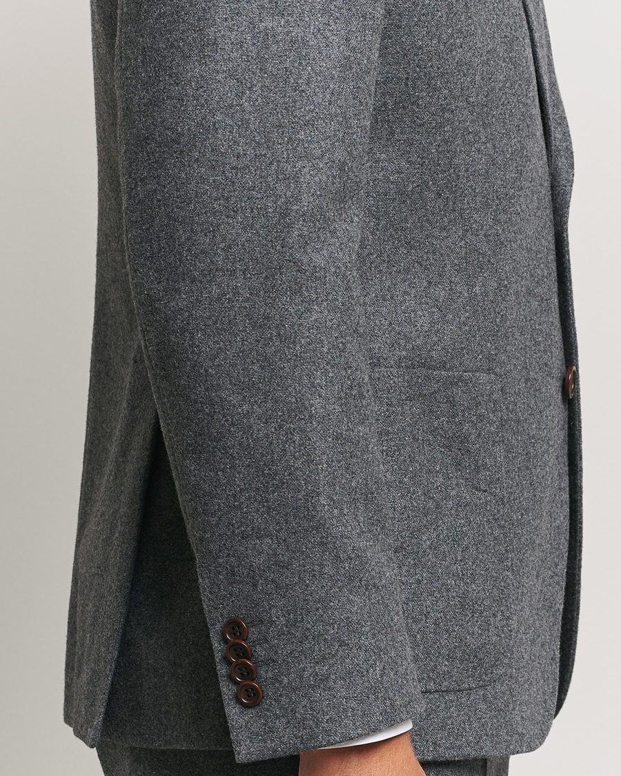 Herren | Sakkos | Morris | Flannel Wool Blazer Grey