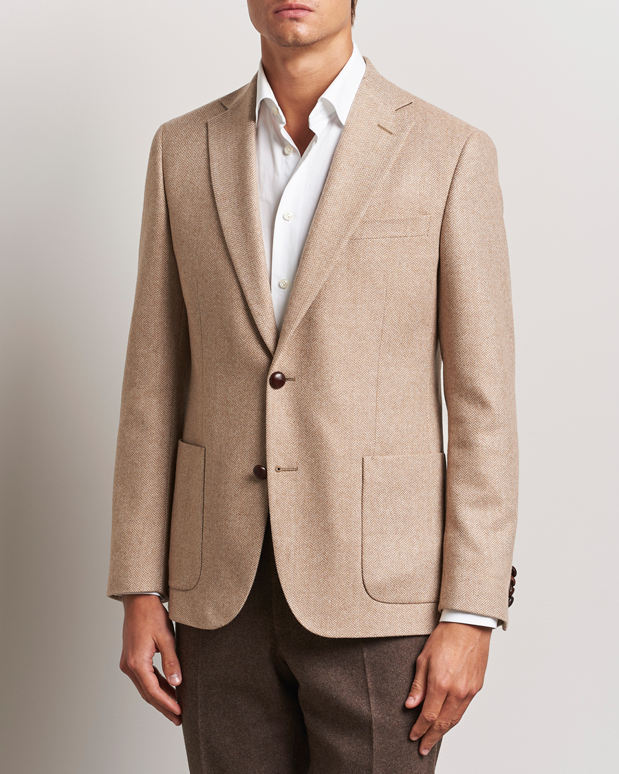Herren | Sakkos | Morris | Tweed Herringbone Blazer Brown