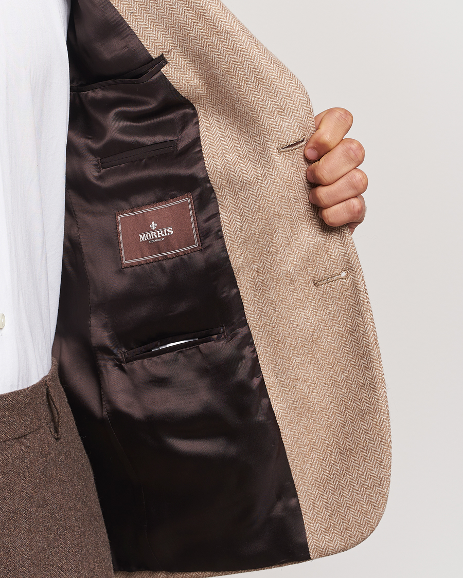 Herren | Sakkos | Morris | Tweed Herringbone Blazer Brown