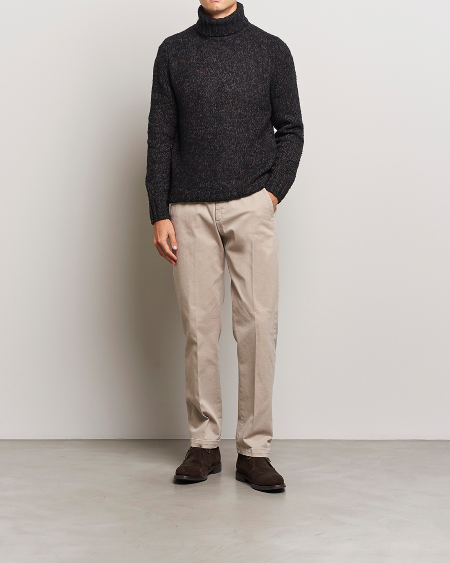 Herren | Pullover | Morris | Herbert Heavy Knitted Rollneck Brown